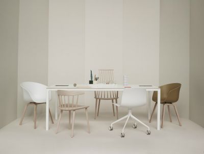 About A Chair AAC24 / AAC 24 Stuhl Schwarz - Weiss pulverbeschichtet Hay